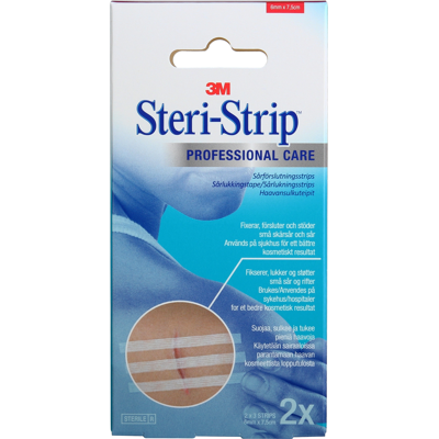 3M Steri-Strip haavansulkuteippi valk. 6 mm x 7,5 cm 2x3 kpl 3M Steri-Strip haavansulkuteippi valk. 6 mm x 7,5 cm 2x3 kpl