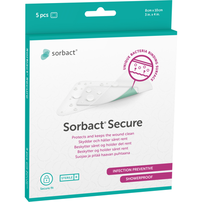 Sorbact Secure Antibakteerinen Vesitiivis Haavanside - Laastarit Sorbact Secure Antibakteerinen Vesitiivis Haavanside - Laastarit