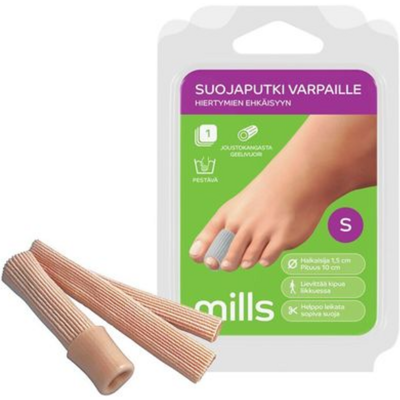 Mills Suojaputki varpaille, M 10 cm 1 kpl Mills Suojaputki varpaille, M 10 cm 1 kpl