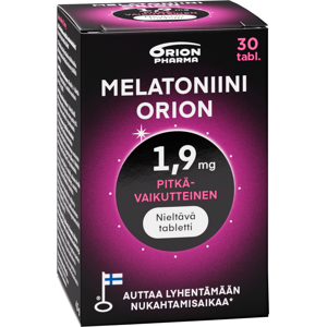 Melatoniini Orion 1,9 mg pitkävaikutteinen 30 tabl Melatoniini Orion 1,9 mg pitkävaikutteinen 30 tabl