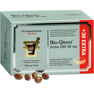 Pharma Nord Bio-Qinon Q10 30 mg extrapakkaus 150 + 30 tabl Pharma Nord Bio-Qinon Q10 30 mg extrapakkaus 150 + 30 tabl