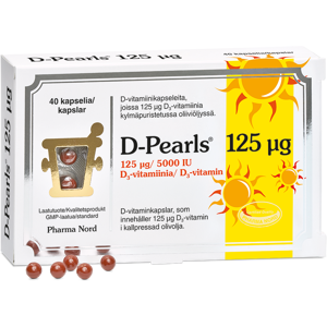 Pharma Nord D-Pearls D3-vitamiini 5000 IU - 30 Kapselit Pharma Nord D-Pearls D3-vitamiini 5000 IU - 30 Kapselit