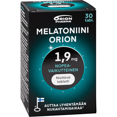 Melatoniini Orion 1,9 mg nieltävä 30 tabl Melatoniini Orion 1,9 mg nieltävä 30 tabl