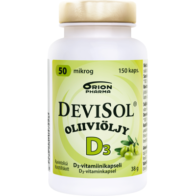 DeviSol Oliiviöljy 50 mcg D3 - Ravintolisä DeviSol Oliiviöljy 50 mcg D3 - Ravintolisä