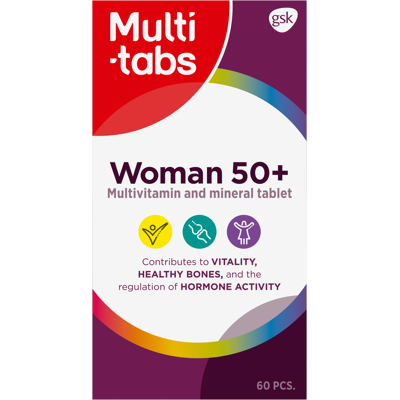 Multi-Tabs Woman 50+ Vitamiinit ja Mineraalit - Yli 50 Multi-Tabs Woman 50+ Vitamiinit ja Mineraalit - Yli 50