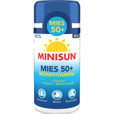 Minisun Monivitamiini Mies 50+ 60 tablettia Minisun Monivitamiini Mies 50+ 60 tablettia