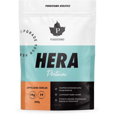 Puhdistamo Athletics Heraproteiini Appelsiini-Suklaa 500 g Puhdistamo Athletics Heraproteiini Appelsiini-Suklaa 500 g