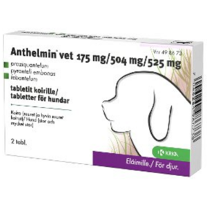 Anthelmin vet tabletti 175 mg / 504 mg / 525 mg 2 fol