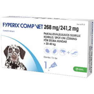 Fyperix Comp vet paikallisvaleluliuos 268 mg / 241.2 mg 1 kpl