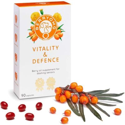 BERRYOMG Vitality & Defence - Omega-rasvahappolisä eläimille BERRYOMG Vitality & Defence - Omega-rasvahappolisä eläimille