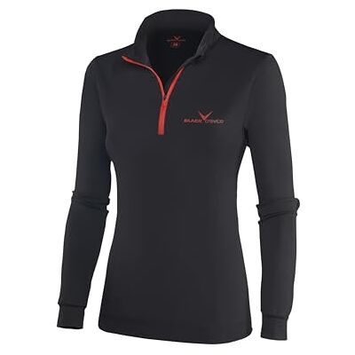 Black Crevice women's ski jumper with zip, multicolour, 40 Black Crevice women's ski jumper with zip, multicolour, 40