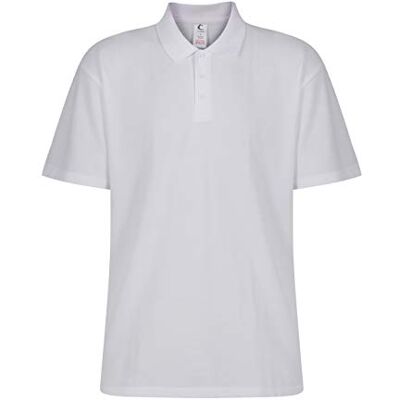 Trutex Unisex Short Sleeve Polo Shirt, White, 7-8 Years (Manufacturer Size: 23-25" Chest) Trutex Unisex Short Sleeve Polo Shirt, White, 7-8 Years (Manufacturer Size: 23-25" Chest)
