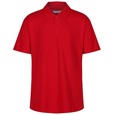 Trutex Unisex Short Sleeve Polo Shirt, Bright Red, 14 Years (Manufacturer Size: Medium) Trutex Unisex Short Sleeve Polo Shirt, Bright Red, 14 Years (Manufacturer Size: Medium)