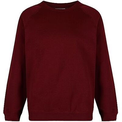 Trutex Limited Unisex Crew Neck Plain Sweatshirt, Maroon, 2-3 Years (Manufacturer Size: 19-20" Chest) Trutex Limited Unisex Crew Neck Plain Sweatshirt, Maroon, 2-3 Years (Manufacturer Size: 19-20" Chest)