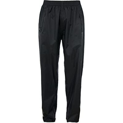 Trespass Compact Rollable Qikpac Rain Trousers, black, l Trespass Compact Rollable Qikpac Rain Trousers, black, l