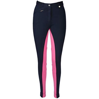 Avon Equine Ladies Jodhpur Breeches Soft Stretch Pants, Navy/Pink, Size 16/32-Inch Avon Equine Ladies Jodhpur Breeches Soft Stretch Pants, Navy/Pink, Size 16/32-Inch