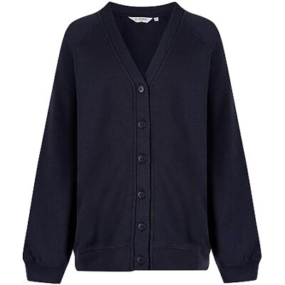 Trutex Unisex Sweat Cardigan, Blue (Navy), 7-8 Years (Manufacturer Size: 23-25" Chest) Trutex Unisex Sweat Cardigan, Blue (Navy), 7-8 Years (Manufacturer Size: 23-25" Chest)