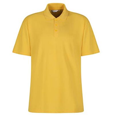 Trutex Unisex Short Sleeve Polo Shirt, Yellow, 7-8 Years (Manufacturer Size: 23-25" Chest) Trutex Unisex Short Sleeve Polo Shirt, Yellow, 7-8 Years (Manufacturer Size: 23-25" Chest)