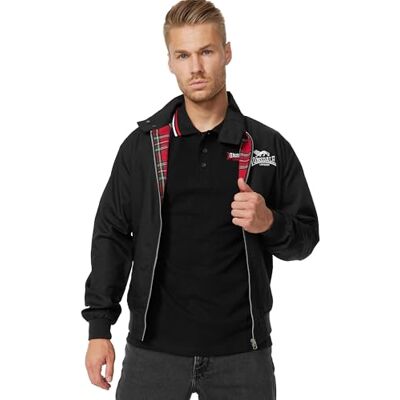 Lonsdale Men's Harrington Acton Jacket Black, Large Lonsdale Men's Harrington Acton Jacket Black, Large