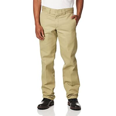 Dickies men’s slim straight work trousers / sports trousers (S/Stght Work Pant) Beige (Khaki), size: 36W / 32L Dickies men’s slim straight work trousers / sports trousers (S/Stght Work Pant) Beige (Khaki), size: 36W / 32L