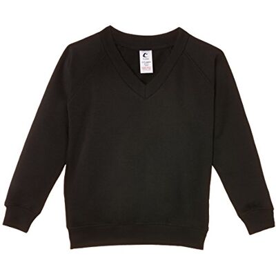Trutex Unisex V-Neck Sweatshirt, Black, 7-8 Years (Manufacturer Size: 23-25" Chest) Trutex Unisex V-Neck Sweatshirt, Black, 7-8 Years (Manufacturer Size: 23-25" Chest)