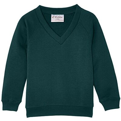 Trutex Unisex V-Neck Sweatshirt, Bottle, 7-8 Years (Manufacturer Size: 23-25" Chest) Trutex Unisex V-Neck Sweatshirt, Bottle, 7-8 Years (Manufacturer Size: 23-25" Chest)