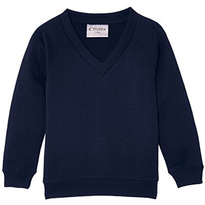 Trutex Unisex V-Neck Sweatshirt, Navy, 7-8 Years (Manufacturer Size: 23-25" Chest) Trutex Unisex V-Neck Sweatshirt, Navy, 7-8 Years (Manufacturer Size: 23-25" Chest)