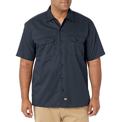 Dickies Men's Shrt/S Work Shirt Workwear, Blue (Dark Navy), X-Large Dickies Men's Shrt/S Work Shirt Workwear, Blue (Dark Navy), X-Large
