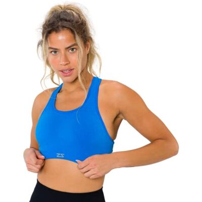 Zensah Women's Seamless Sports Bra-Blue, X-Large Zensah Women's Seamless Sports Bra-Blue, X-Large