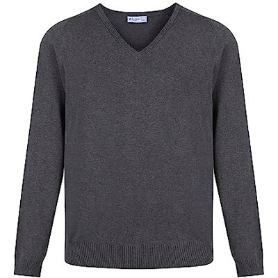 Trutex Boys Cotton V Neck Pullover, Grey grey (marl grey) Trutex Boys Cotton V Neck Pullover, Grey grey (marl grey)