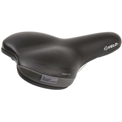 Velo Tour UNI bicycle saddle , black color, size 262 x 165 mm Velo Tour UNI bicycle saddle , black color, size 262 x 165 mm