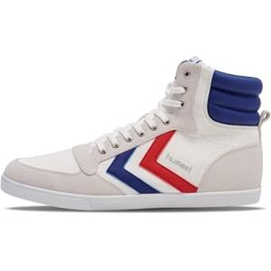hummel Unisex Slimmer Stadil Tonal High Trainers, White Blue Red Gum, 39 eu hummel Unisex Slimmer Stadil Tonal High Trainers, White Blue Red Gum, 39 eu