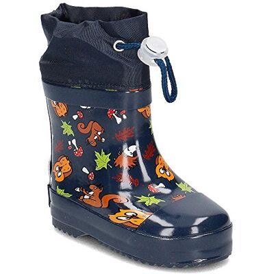 Playshoes Kids Half Shaft Wellies, Lined, Unisex Rain Boots (Kurze Gummistiefel Waldtiere aus Naturkautschuk Gefã£â¼ttert) blue, size: 18 EU Playshoes Kids Half Shaft Wellies, Lined, Unisex Rain Boots (Kurze Gummistiefel Waldtiere aus Naturkautschuk Gefã£â¼ttert) blue, size: 18 EU