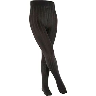 FALKE Classic Rib TI Unisex Children's Tights Black 110/116 FALKE Classic Rib TI Unisex Children's Tights Black 110/116