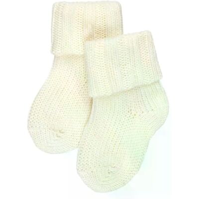 FALKE Unisex baby 10408 Flausch SO, White (Off-White 2040), 0-3 Months FALKE Unisex baby 10408 Flausch SO, White (Off-White 2040), 0-3 Months