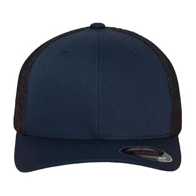 Flexfit Trucker Cap Adult Women's/Men's Fitted Baseball Cap, blue, S/M Flexfit Trucker Cap Adult Women's/Men's Fitted Baseball Cap, blue, S/M