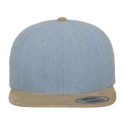 Flexfit CHAMBRAY SUEDE Snapback Men's Hat Multi-Coloured Blue/Beige Size:One Size Flexfit CHAMBRAY SUEDE Snapback Men's Hat Multi-Coloured Blue/Beige Size:One Size