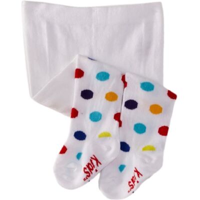 Country Kids Girl's Children in Need Polka Dot Tights, 0-6 Months (Manufacturer Size:0-6 months), White (White) Country Kids Girl's Children in Need Polka Dot Tights, 0-6 Months (Manufacturer Size:0-6 months), White (White)