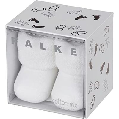 FALKE Unisex Baby Erstling SO Box Calf Socks, White (White), 0-3 Months (Manufacturer size:62/68) FALKE Unisex Baby Erstling SO Box Calf Socks, White (White), 0-3 Months (Manufacturer size:62/68)