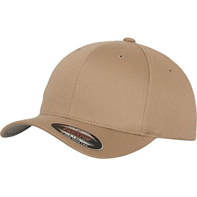Flexfit Unisex Wooly Combed Baseball Cap, Beige (Khaki), xs-s Flexfit Unisex Wooly Combed Baseball Cap, Beige (Khaki), xs-s
