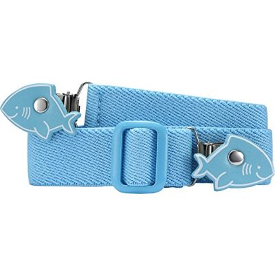 Playshoes Elastik-gürtel Hai-Clip Uni Belt, Blue, 74-110 cm Playshoes Elastik-gürtel Hai-Clip Uni Belt, Blue, 74-110 cm