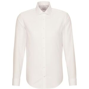 Seidensticker Schwarze Rose Men's Kent Umschlagmanschette 021006 Slim Fit Classic Long Sleeve Formal Shirt, Off-White (creme), collar size: 15 (Manufacturer size: 38) Seidensticker Schwarze Rose Men's Kent Umschlagmanschette 021006 Slim Fit Classic Long Sleeve Formal Shirt, Off-White (creme), collar size: 15 (Manufacturer size: 38)