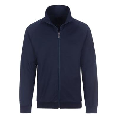 Trigema Raglan jacket made of sweat quality, navy, 5XL Trigema Raglan jacket made of sweat quality, navy, 5XL