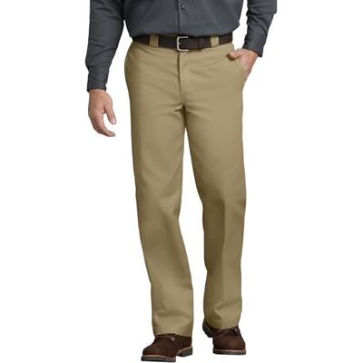 Dickies Men's Slim Straight Work Trousers, Sports Trousers, Beige (Khaki), W42/L32 Dickies Men's Slim Straight Work Trousers, Sports Trousers, Beige (Khaki), W42/L32