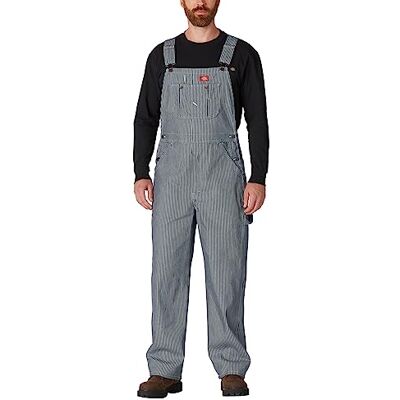 Dickies Men's's Hickory Bib Overall Dungarees Stripe, 40W x 32L Dickies Men's's Hickory Bib Overall Dungarees Stripe, 40W x 32L