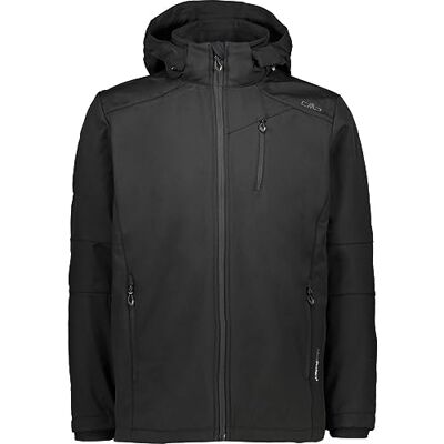 CMP Men's Softshell Hooded Jacket, black, 58 CMP Men's Softshell Hooded Jacket, black, 58