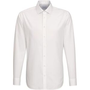 Seidensticker Men's Business Shirt, Non-Iron Fitted Shirt, Shaped Fit, Long-Sleeved, Kent Collar, 100% Cotton ( Herren Business Hemd Tailored Fit – Bügelfreies, Schmales Hemd mit Kent-kragen – Langarm – 100% Baumwolle) White (White 1) plain, size: 38 Seidensticker Men's Business Shirt, Non-Iron Fitted Shirt, Shaped Fit, Long-Sleeved, Kent Collar, 100% Cotton ( Herren Business Hemd Tailored Fit – Bügelfreies, Schmales Hemd mit Kent-kragen – Langarm – 100% Baumwolle) White (White 1) plain, size: 38