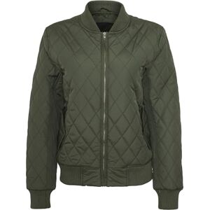 Urban Classics Women’s Jacket, Diamond Quilt Nylon Jacket (Ladies Diamond Quilt Nylon Jacket) Green (olive 176), size: XS Urban Classics Women’s Jacket, Diamond Quilt Nylon Jacket (Ladies Diamond Quilt Nylon Jacket) Green (olive 176), size: XS