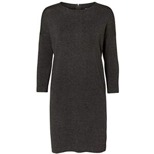 VERO MODA Female Knitted Dress, 3/4 Sleeves (Vmglory Vipe Aura 3/4 Dress Noos) Grey (dark grey blend), size: XS VERO MODA Female Knitted Dress, 3/4 Sleeves (Vmglory Vipe Aura 3/4 Dress Noos) Grey (dark grey blend), size: XS