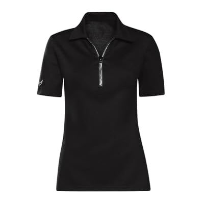 Trigema Women's Polo Shirt Black 18 Trigema Women's Polo Shirt Black 18